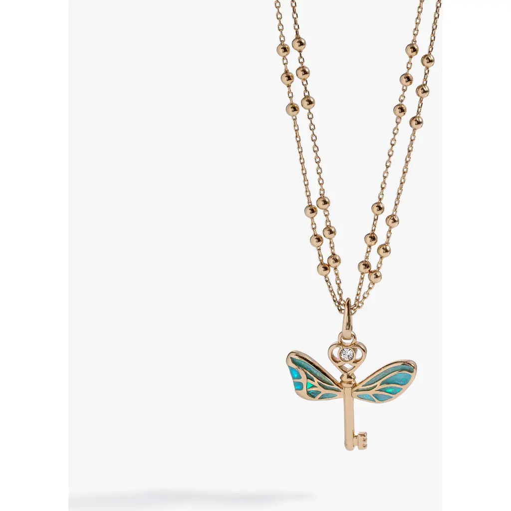 Alex and Ani Harry Potter Flying Keys Adjustable Necklace in Blue Green at Nordstrom | Nordstrom