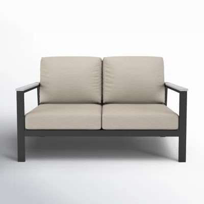 Townsend 55" Wide Outdoor Loveseat with Sunbrella Cushions | Wayfair North America