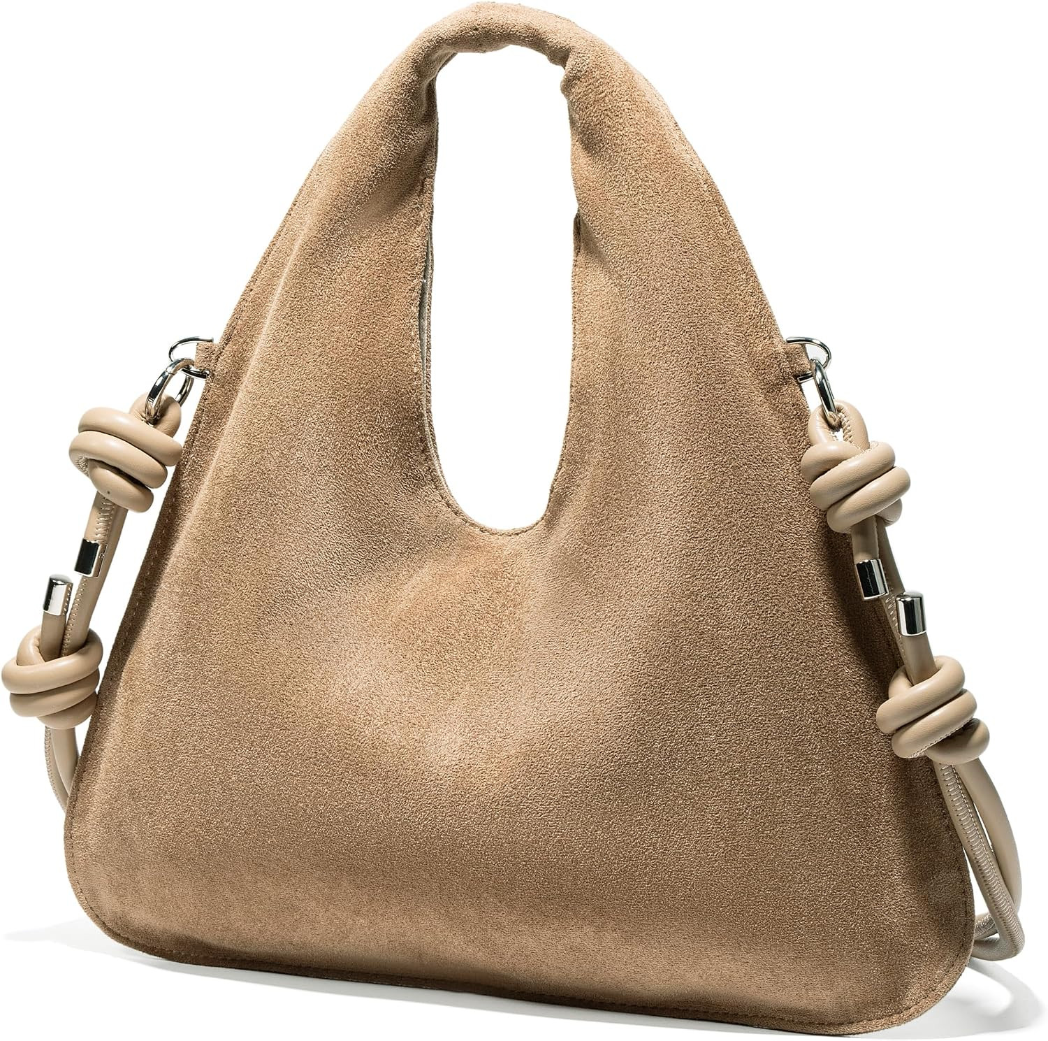 Suede Tote Bags for Women Small Shoulder Crossbody Bag Handbags Chic Purses Satchel for Travel Work | Amazon (US)