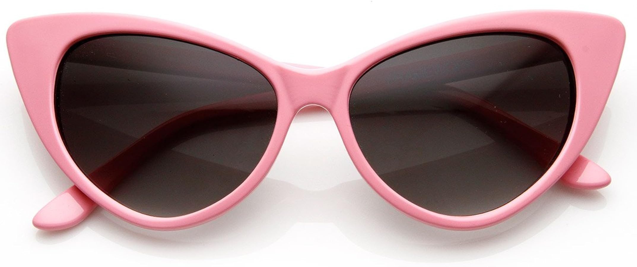 zeroUV Super Cateyes Vintage Inspired Fashion Mod Chic High Pointed Cat-Eye Sunglasses | Amazon (US)