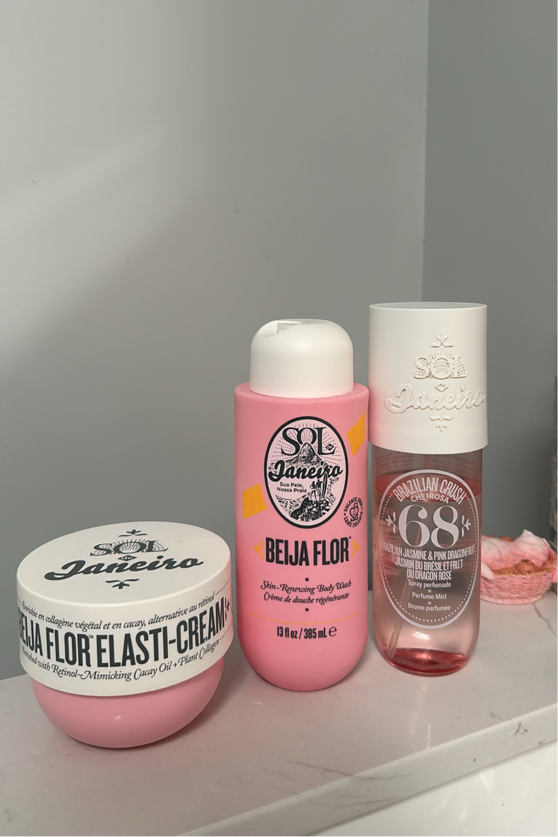 Sol de janeiro, Sol de Janeiro Beija Flor, pink sol de janeiro, elasti-cream, body mist, body firming cream, Brazilian crush cheirosa, Brazilian jasmine & pink dragon fruit, skincare products, body wash, pink, self card products, self love, beauty products, Sephora products, Sephora must haves, scents, perfumes 

#LTKbeauty