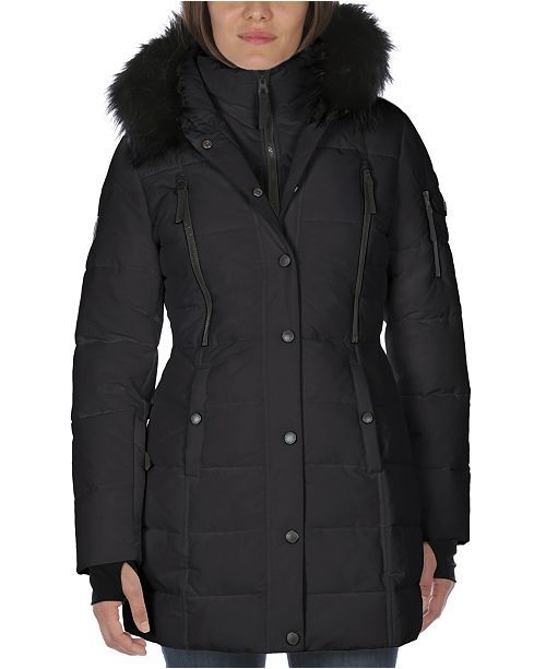 Nautica Faux-Fur-Trim Hooded Puffer Coat & Reviews - Coats - Women - Macy's | Macys (US)