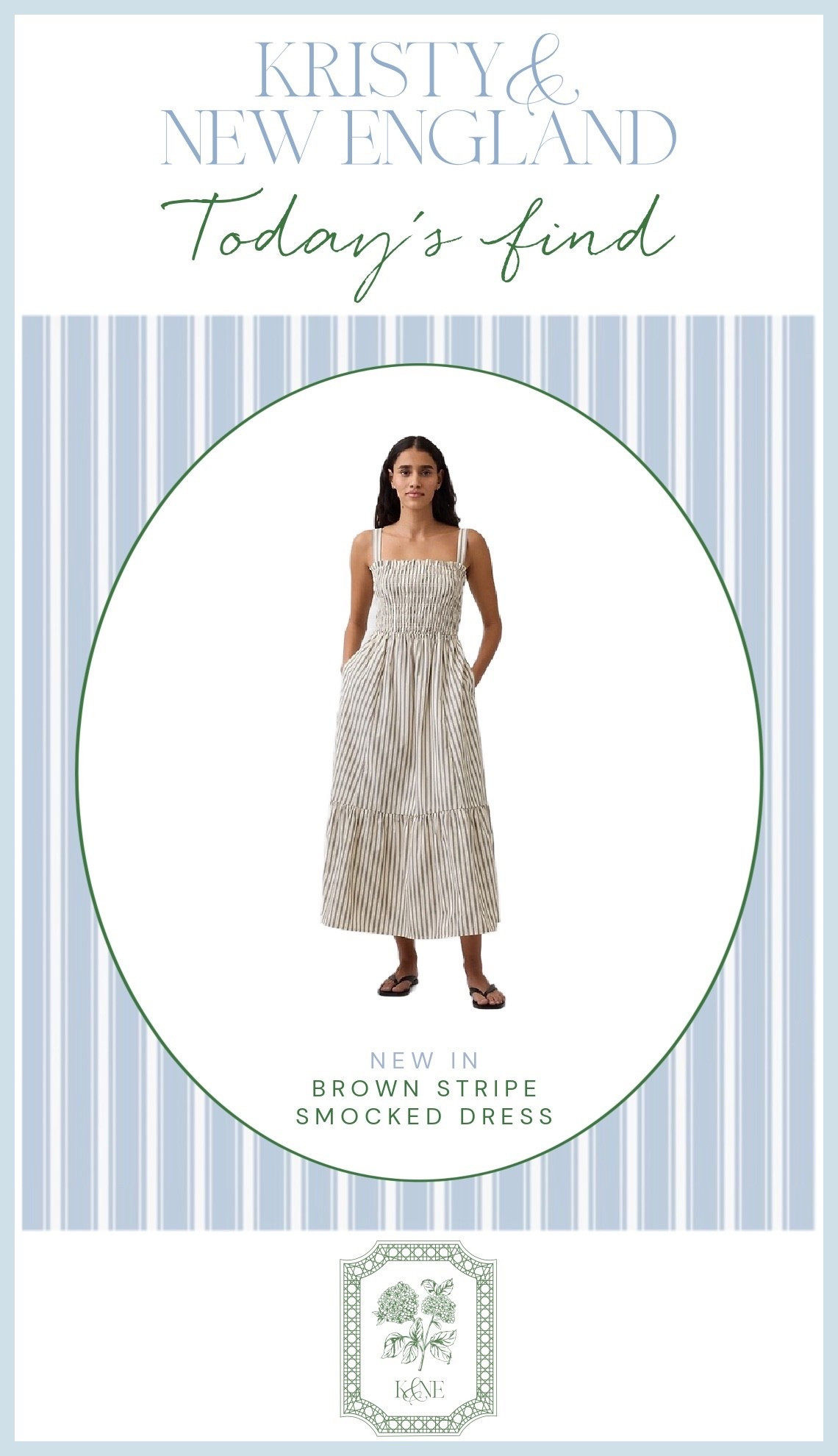 Brown stripe smocked sundress

#LTKOver40 #LTKTall #LTKSeasonal