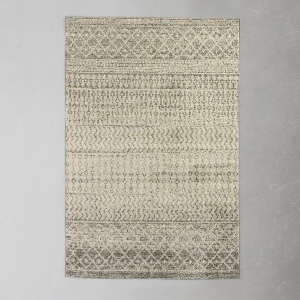Kenmore Geometric Area Rug in Light Gray/Gray/White | Wayfair North America