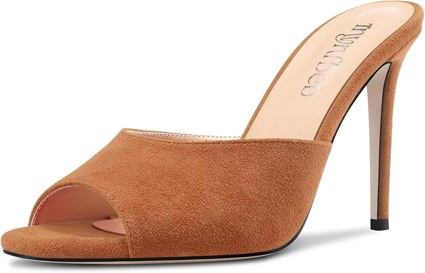 Women Stiletto High Heel Peep Open Toe Sandals Slingback Slip-on Wedding Office Cute Basic Classi... | Amazon (US)