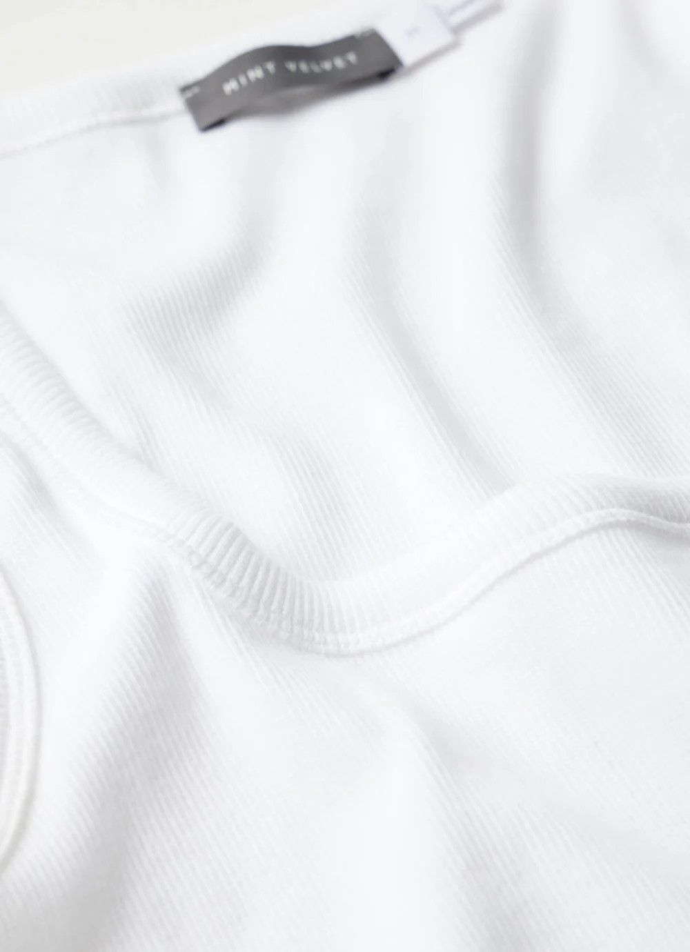 White Scoop Neck Vest | Mint Velvet