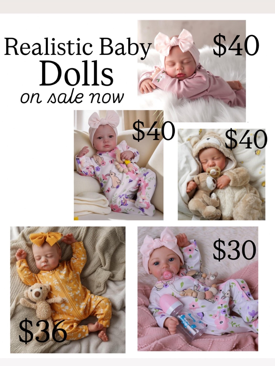 Realistic Baby Dolls - check for size and body type (hard or soft)  

#LTKGiftGuide #LTKFindsUnder50 #LTKKids