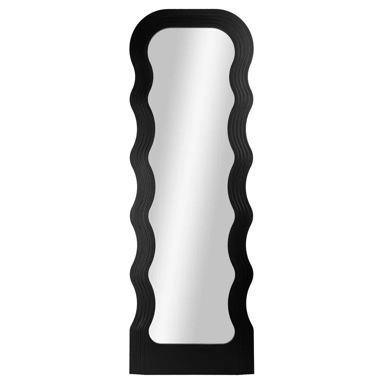 Mainstays 20x58 Black Wavy Mirror | Walmart (US)
