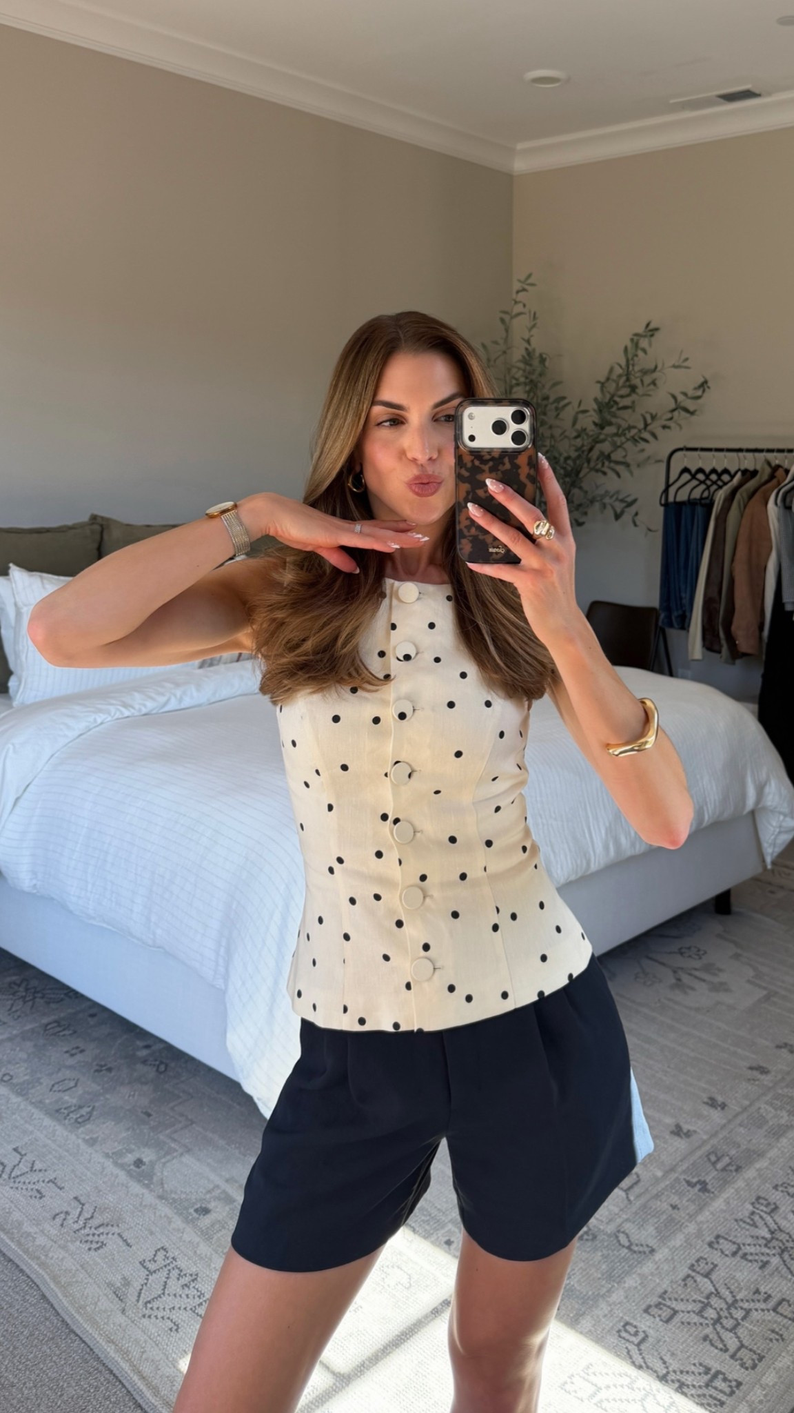 This polka dot vest top is so great for dressing up or down. Style it for the office or out with friends! Super flattering shape. Wearing size XS.

#LTKootd #LTKWorkwear #LTKSeasonal