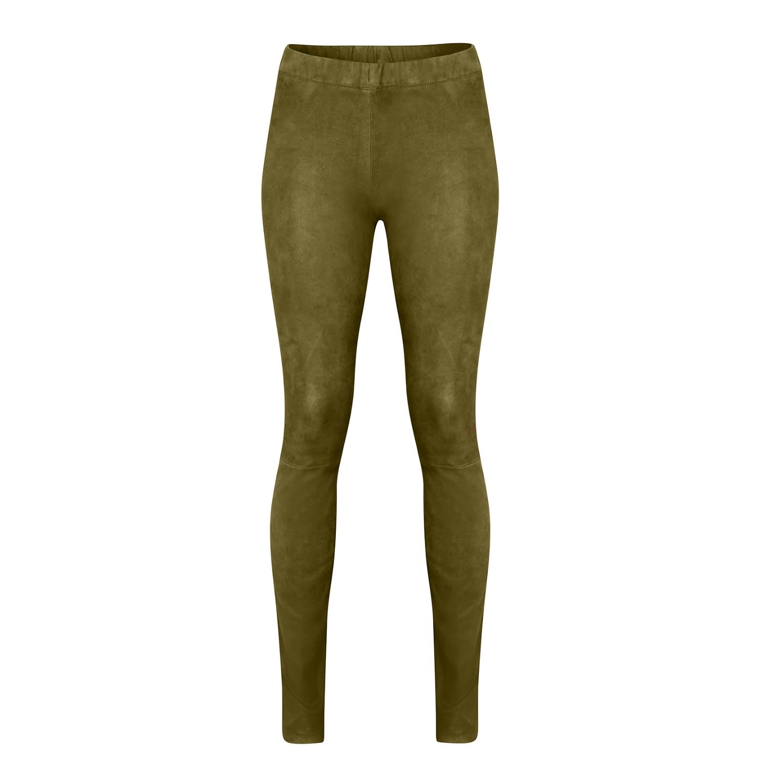 Olive Suede Leggings (S) | Wolf and Badger (Global excl. US)