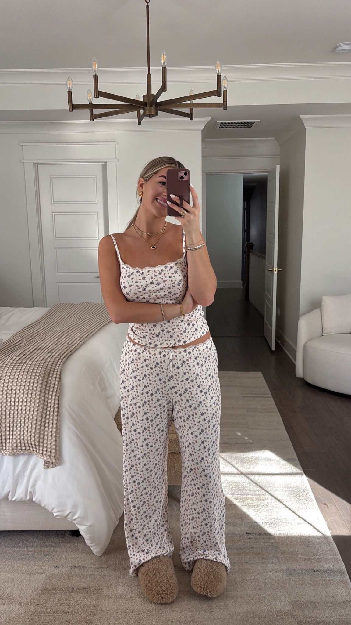 Comfiest pjs ever! This material is so soft. Wearing a medium in the tank and a large in the bottoms! 🤍

#LTKootd #LTKFindsUnder100 #LTKFindsUnder50