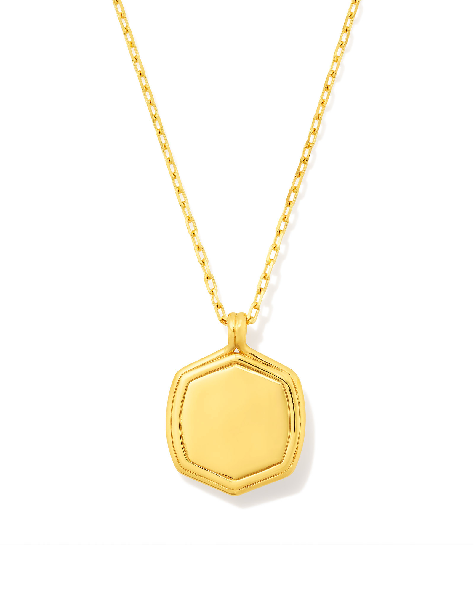 Davie Ridged Pendant Necklace in 18k Gold Vermeil | Kendra Scott