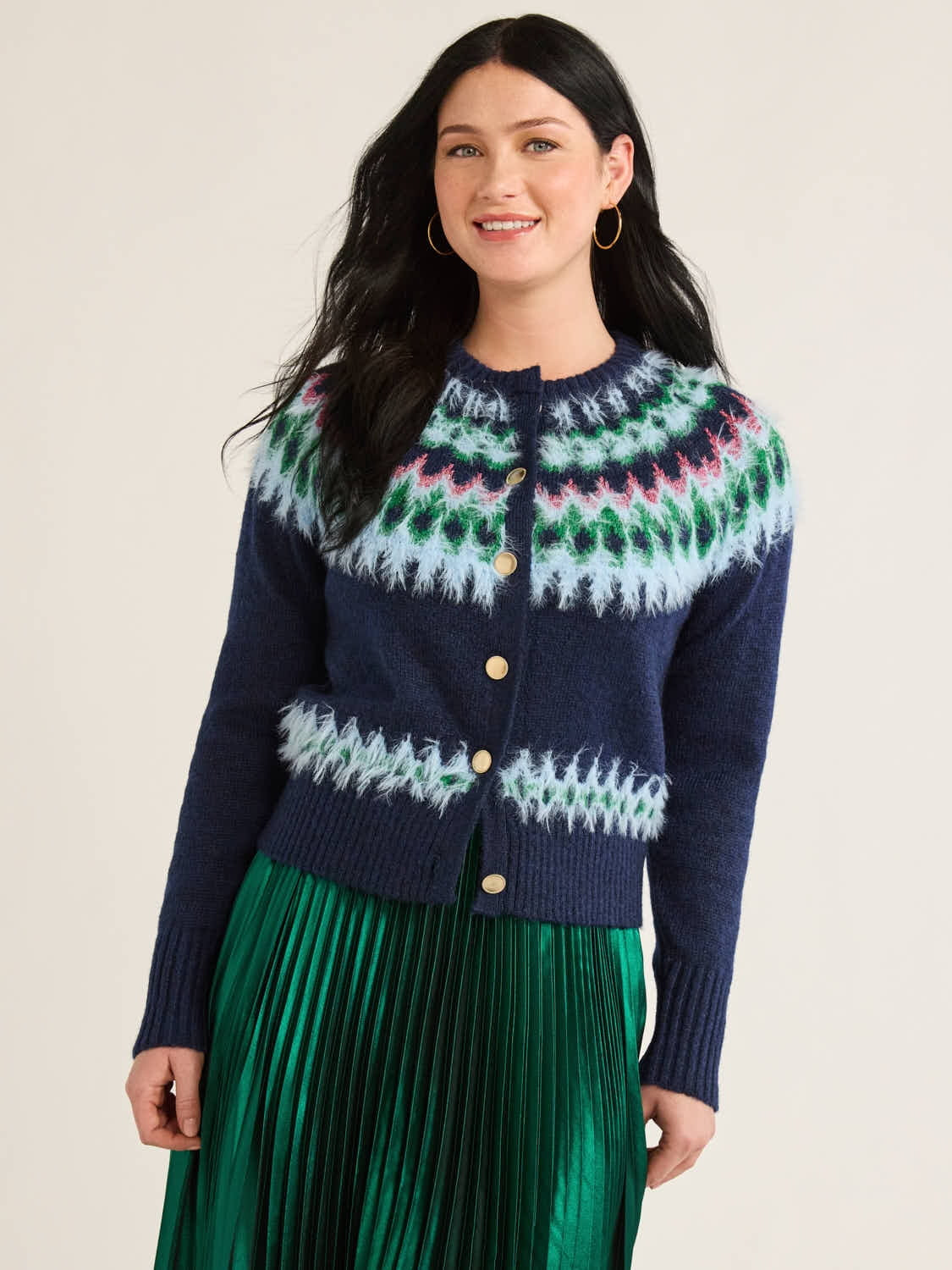 Free Assembly Fairisle Cardigan,Size XS-XXXL | Walmart (US)