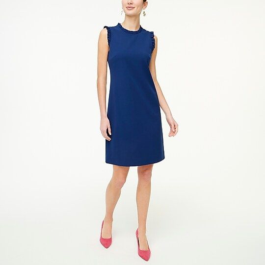 Petite ruffleneck suit dress | J.Crew Factory