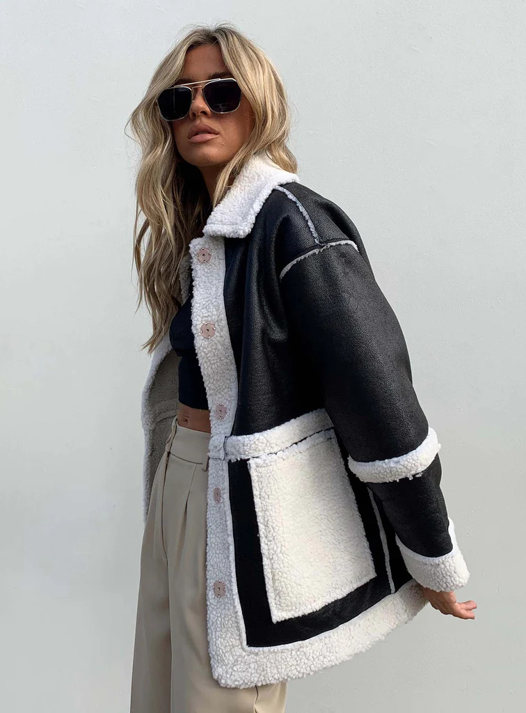 Lexie Faux Leather Jacket Black | Princess Polly US