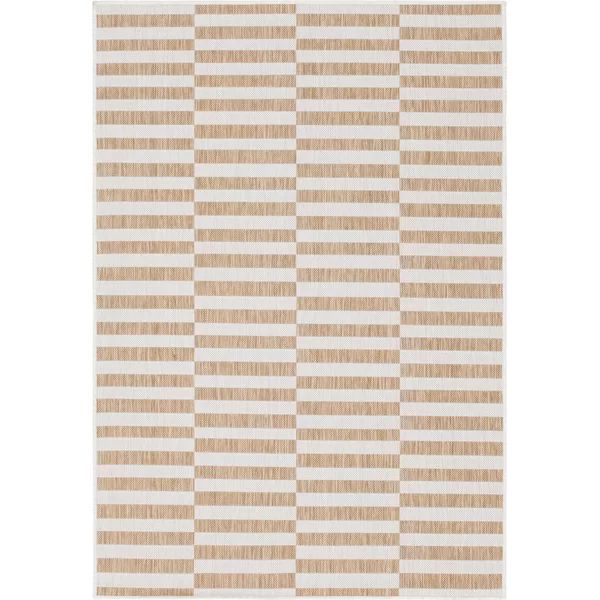 Robinson Taupe/White/Ivory Indoor/Outdoor Rug | Wayfair North America