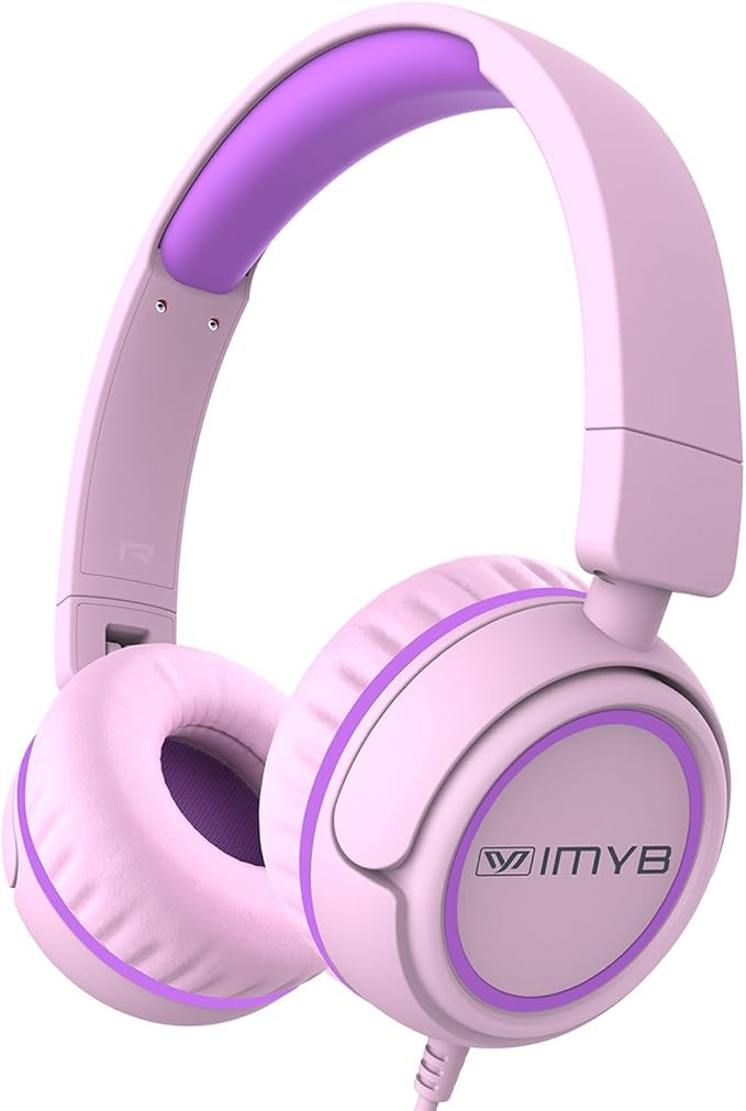 IMYB Kids Headphones, V1 Wired Stereo Foldable Tangle-Free 3.5mm Adjustable On-Ear Headphones for... | Amazon (US)