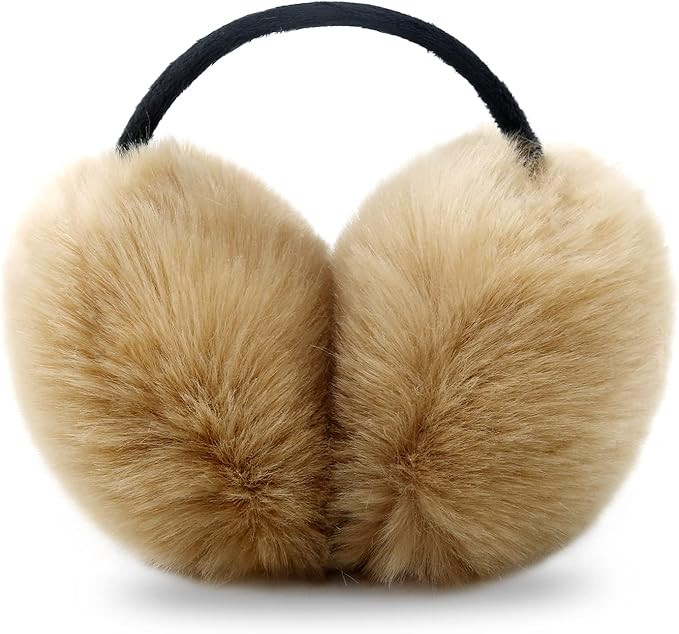 RAOEXI Women Winter Ear Muffs Girls Warm Faux Fur Earmuffs Men Furry Ear Warmers Unisex Behind Th... | Amazon (US)