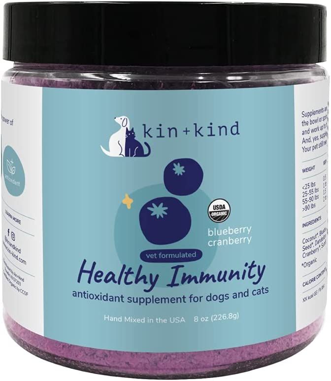 kin+kind Natural Cranberry Supplement Powder for Dogs and Cats - Boost Healthy Immunity and Bladd... | Amazon (US)