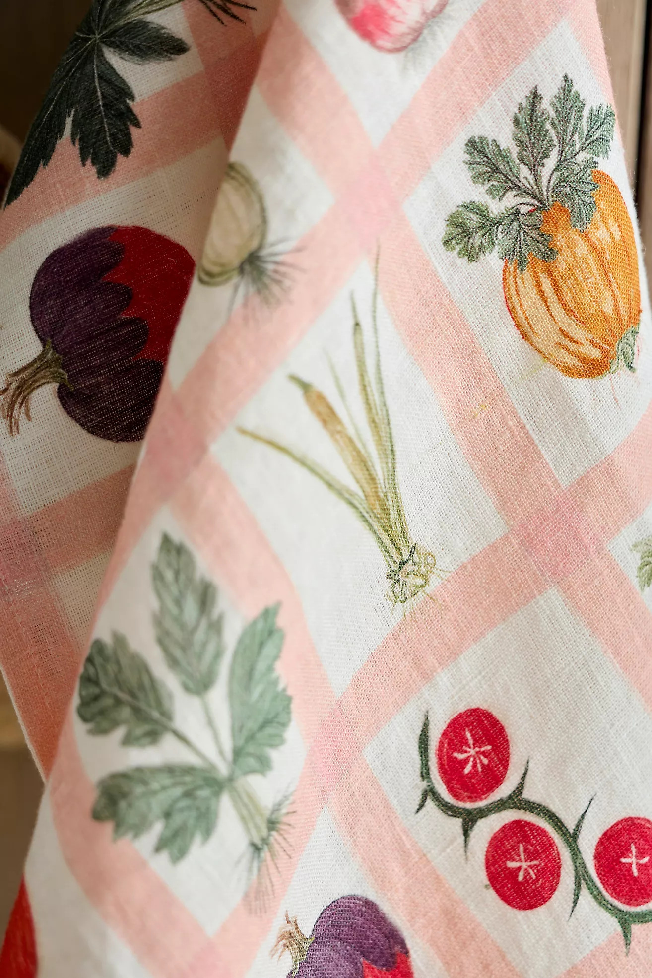 Veggie Grid Linen Dish Towel | Anthropologie (US)