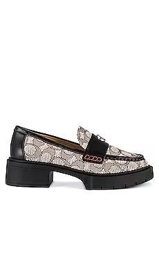 Coach Leah Loafer in Cocoa & Black from Revolve.com | Revolve Clothing (Global)