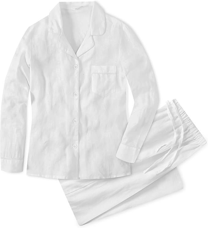Noble Mount Womens Linen Pajama Set for Summer | Amazon (US)