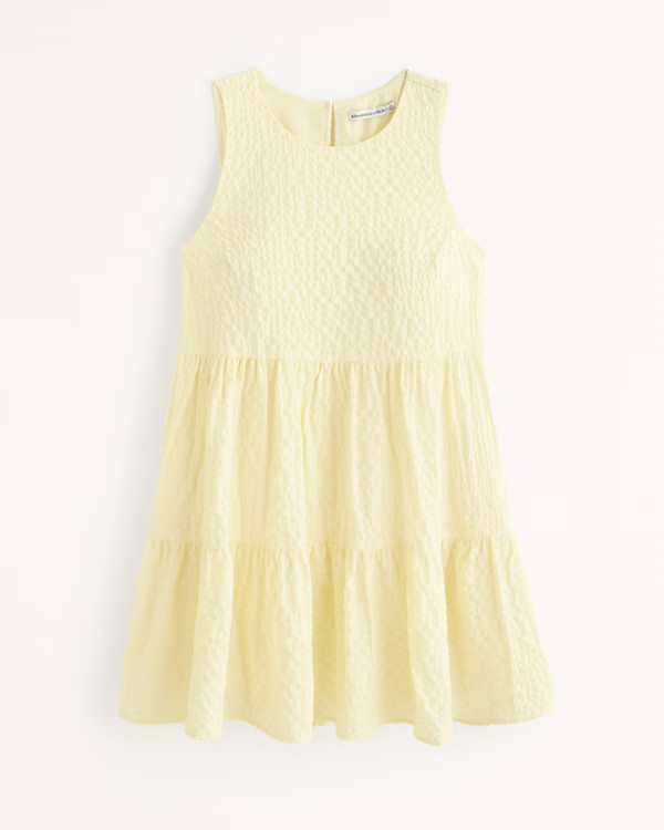 Seersucker Trapeze Mini Dress | Abercrombie & Fitch (US)