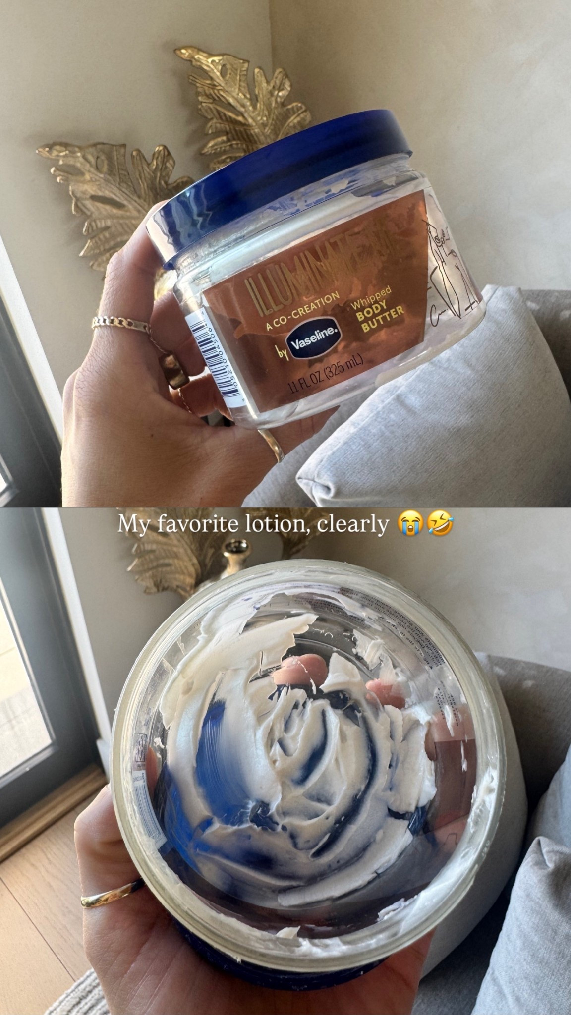 Clearly I love this lotion 🧴 & yes I scraped every bit out😭