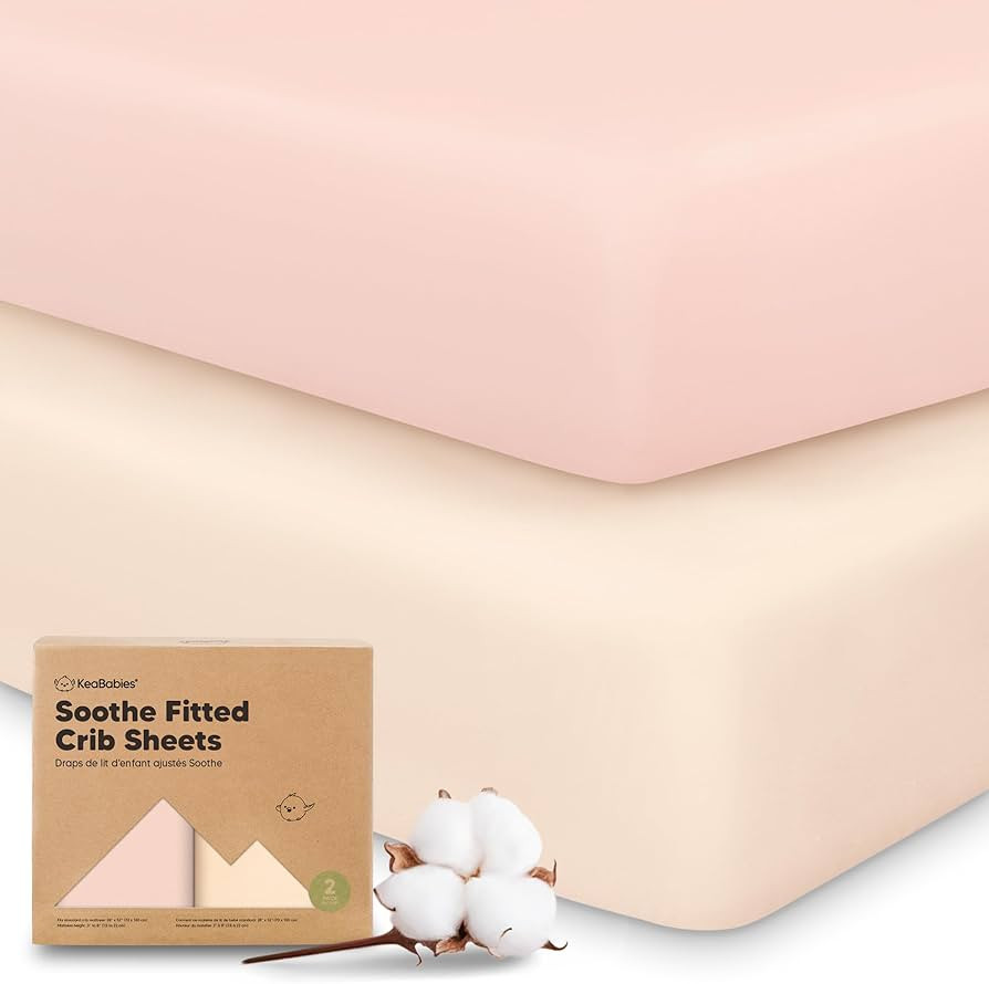 KeaBabies 2-Pack Organic Crib Sheets for Boys, Girls - 52x28 Fitted Crib Mattress Sheet Neutral, ... | Amazon (US)