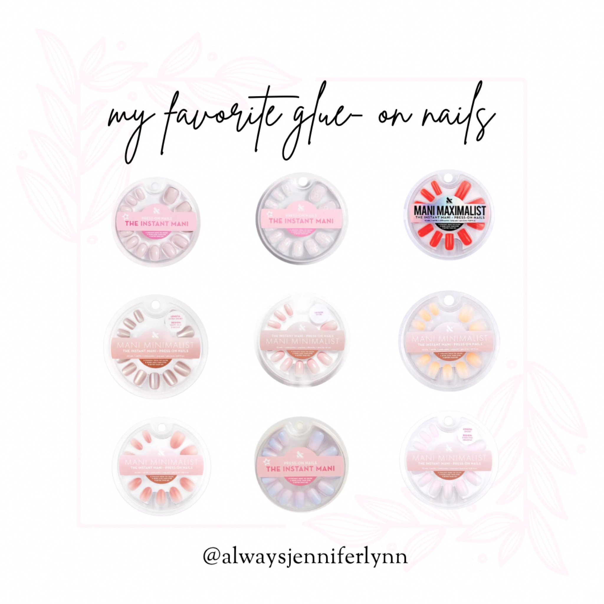 Favorite glue on nails. Olive & June at Target. Average lasts me two weeks  

#LTKStyleTip #LTKBeauty