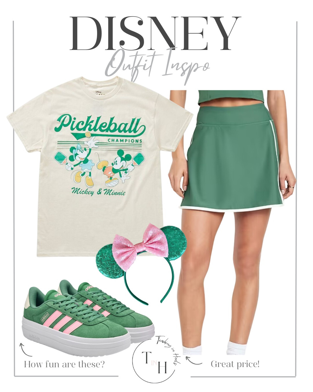 Mickey and minnie shirt  pickleball shirt  green skort  tennis skort  colorful sneakers  adidas sneakers  sambas  minnie ears  disney ootd  disney world  disneyland  teacher style  teacher work style workwear  business casual  business office outfit  teacher ootd  teacherfit   ootd  shirt trendteacher  teacher outfits  teach

#LTKShoeCrush #LTKTravel #LTKSaleAlert