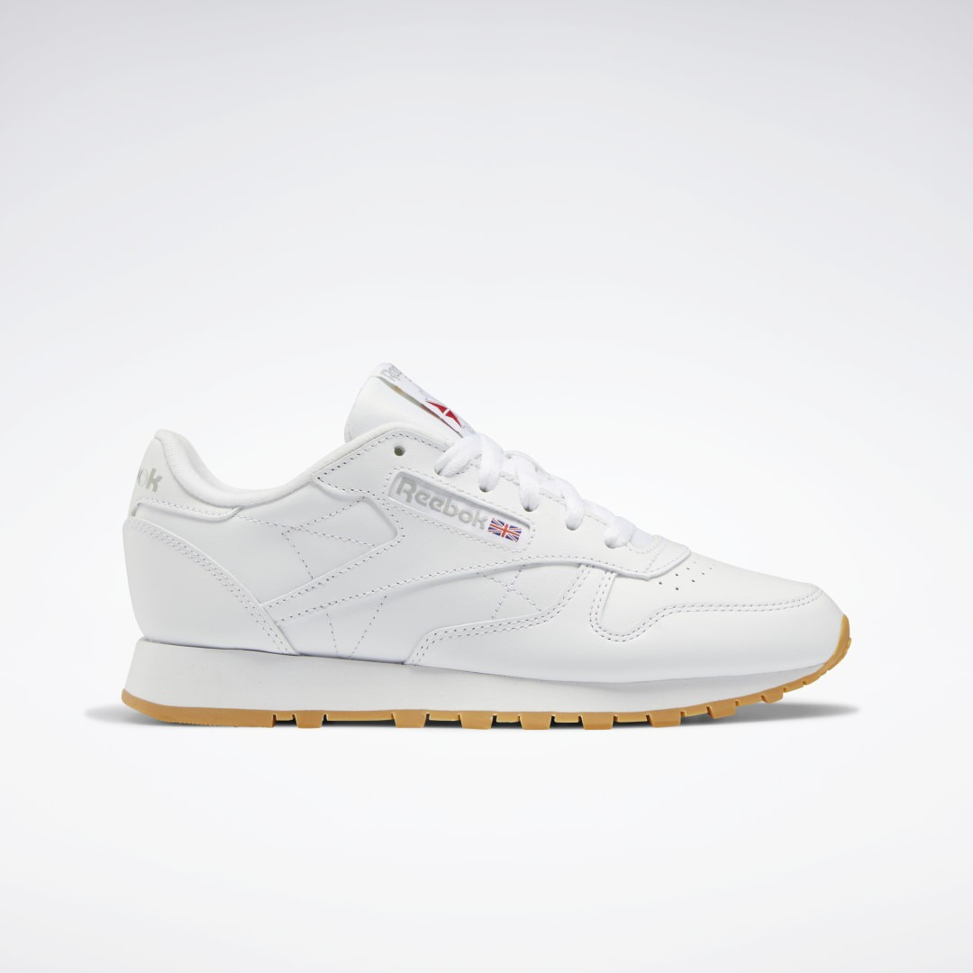 Reebok Women's Classic Leather Shoes in Ftwr White/Pure Grey 3/Reebok Rubber Gum-03 Size 6.5 - Lifes | Reebok (US)