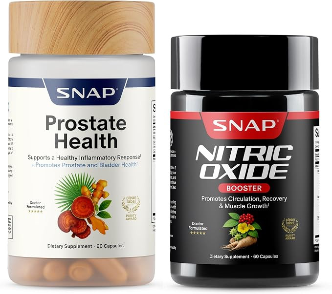 Snap Supplements Nitric Oxide Booster + Prostate Health Supplements for Men, Circulation, Stamina... | Amazon (US)