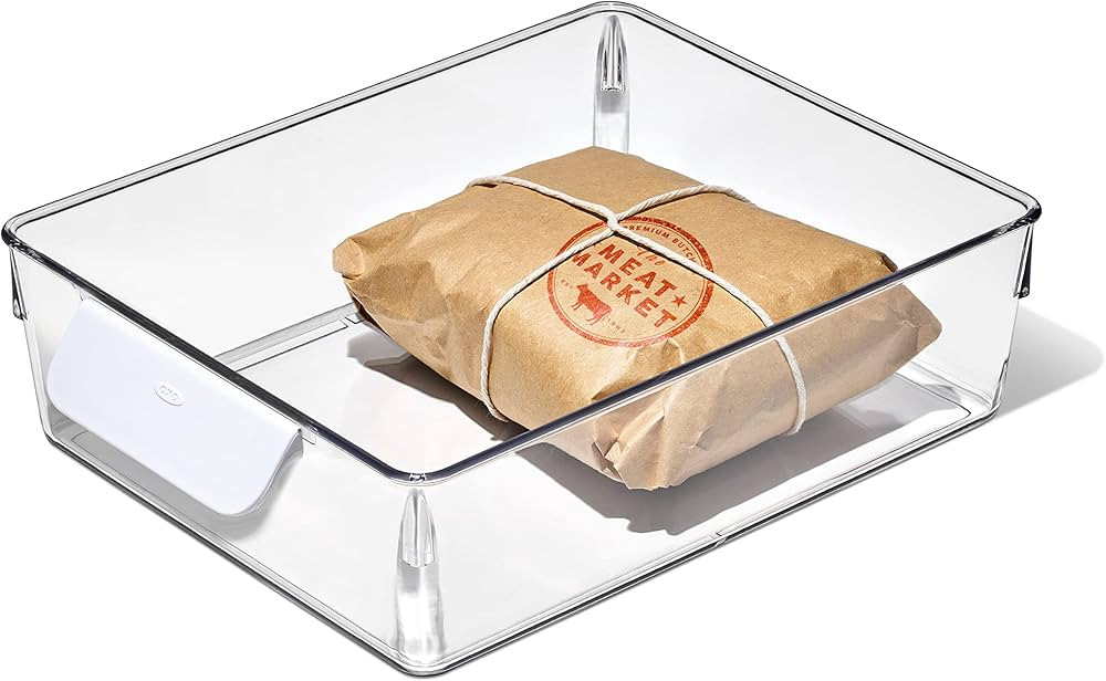 OXO Good Grips Fridge Organization Bin 8 in x 10 in - for Deli Meats, Cheeses, Loose Fruits and M... | Amazon (US)