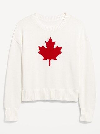 Canada Maple Leaf Pullover Sweater | Old Navy (CA)