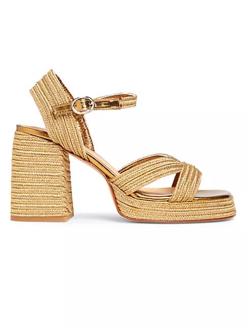 Valle 90MM Woven Block-Heel Sandals | Saks Fifth Avenue