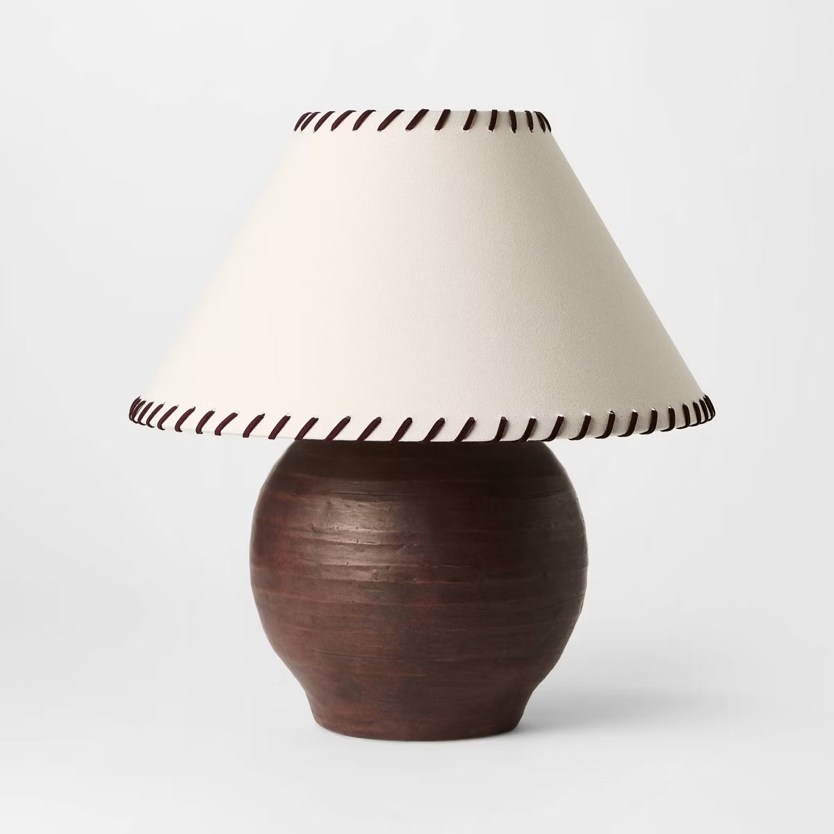 Large Earthy Table Lamp with Whipstitch Shade - Threshold™ designed with Studio McGee | Target