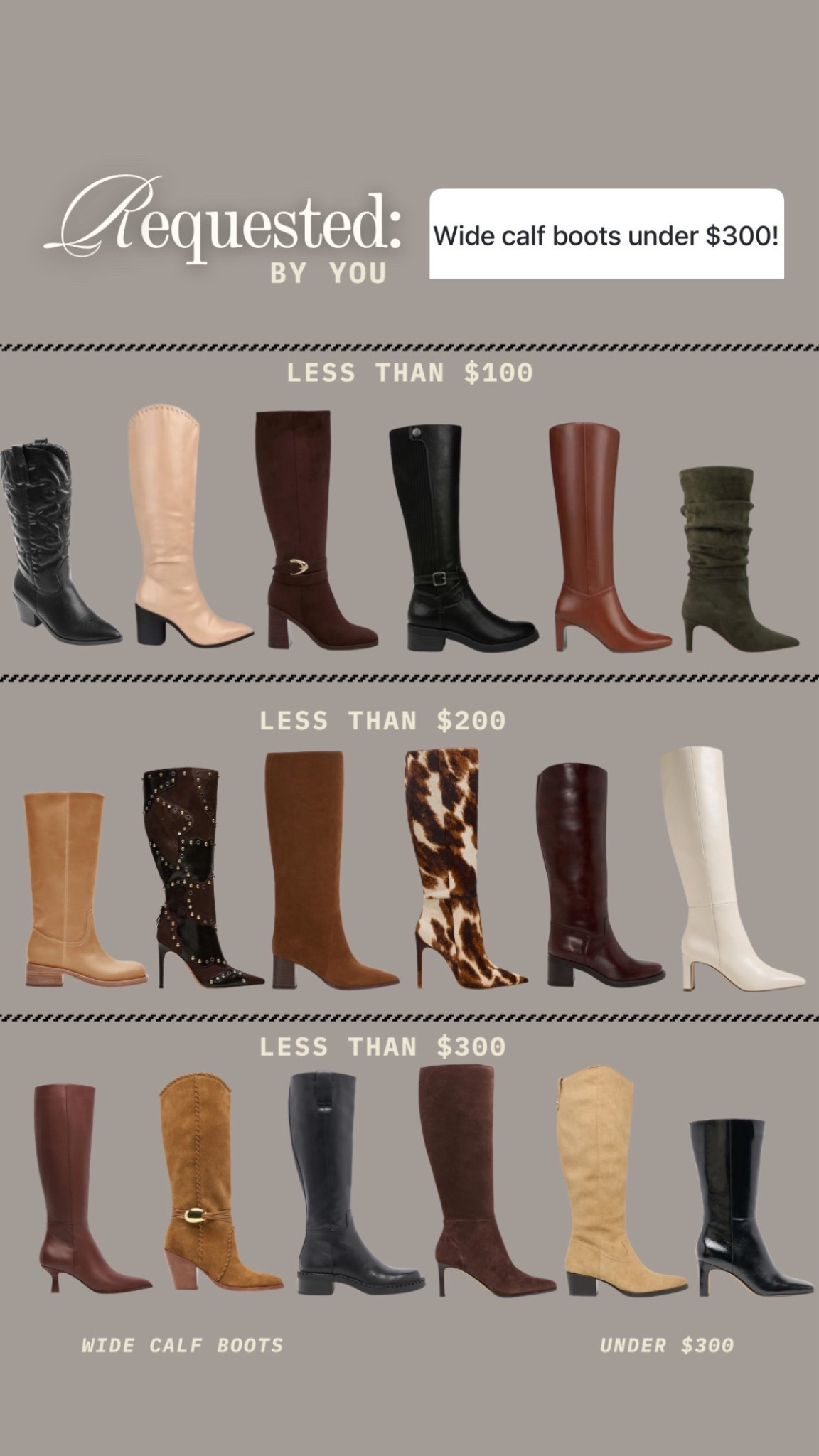 One of my most asked questions- where do we find wide calf boots that are actually cute?! I rounded up a handful of my faves but I’m always on the lookout for more ❤️ a large chunk of these come in standard, wide, AND extra wide calf fits 

Wide calf boots, plus size, midsize, fall fashion, suede boots, knee high boots 

#LTKSeasonal #LTKHoliday #LTKMidsize