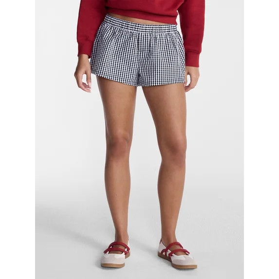 No Boundaries Game Day Gingham Shorts, 2'' Inseam, Women's XXS-XXL | Walmart (US)