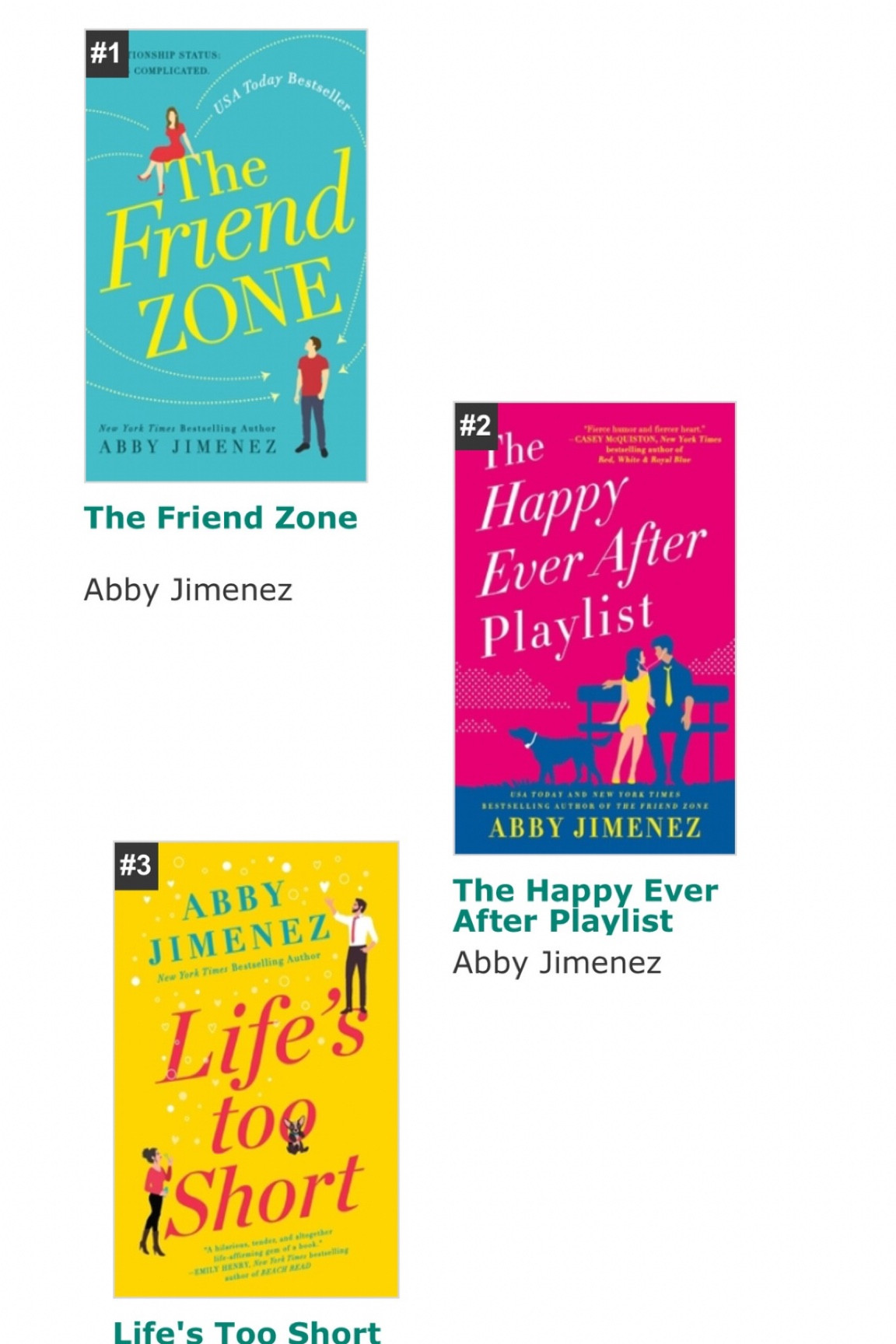 Abby Jimenez is one of my new favorite authors! This series was my favorite! 

Looking for the perfect book series to snuggle up with - this is a good one! 

#LTKGiftGuide