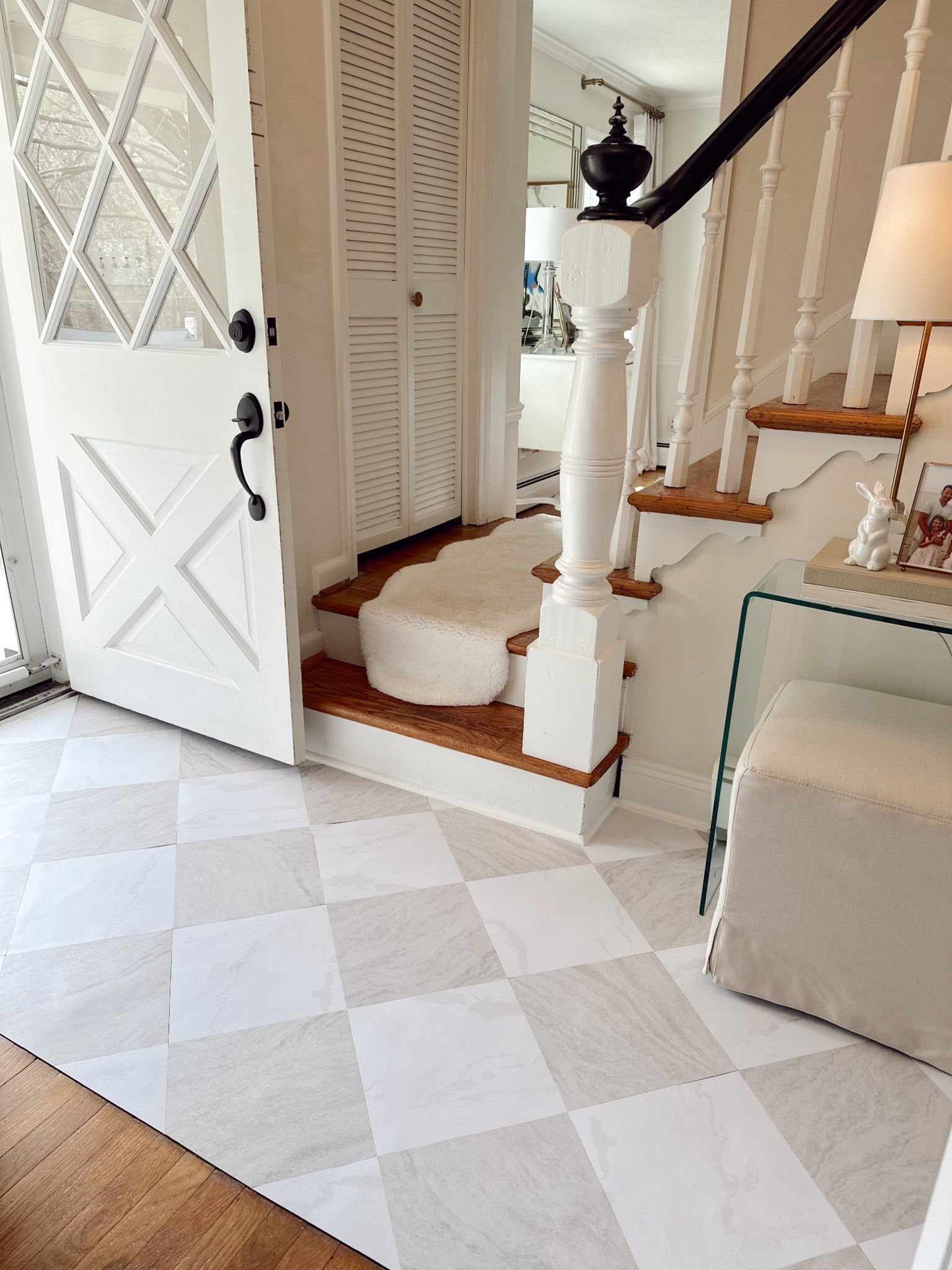 Faux Marble Peel & Stick tile. I used Five boxes for this space. 

#LTKHome #LTKFindsUnder50 #LTKFindsUnder100