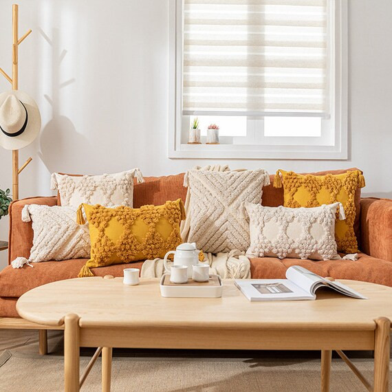 Scandi Boho Cushion Covertufted Cushion Cover Decorative - Etsy | Etsy (US)