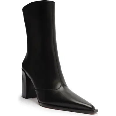 Schutz Raffaela Pointed Toe Bootie in Brown Pony/Dark Brown at Nordstrom, Size 5.5 | Nordstrom