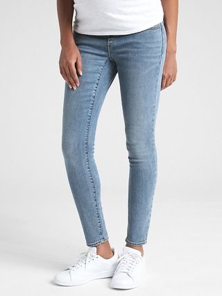 Maternity Soft Wear Demi Panel True Skinny Jeans | Gap US