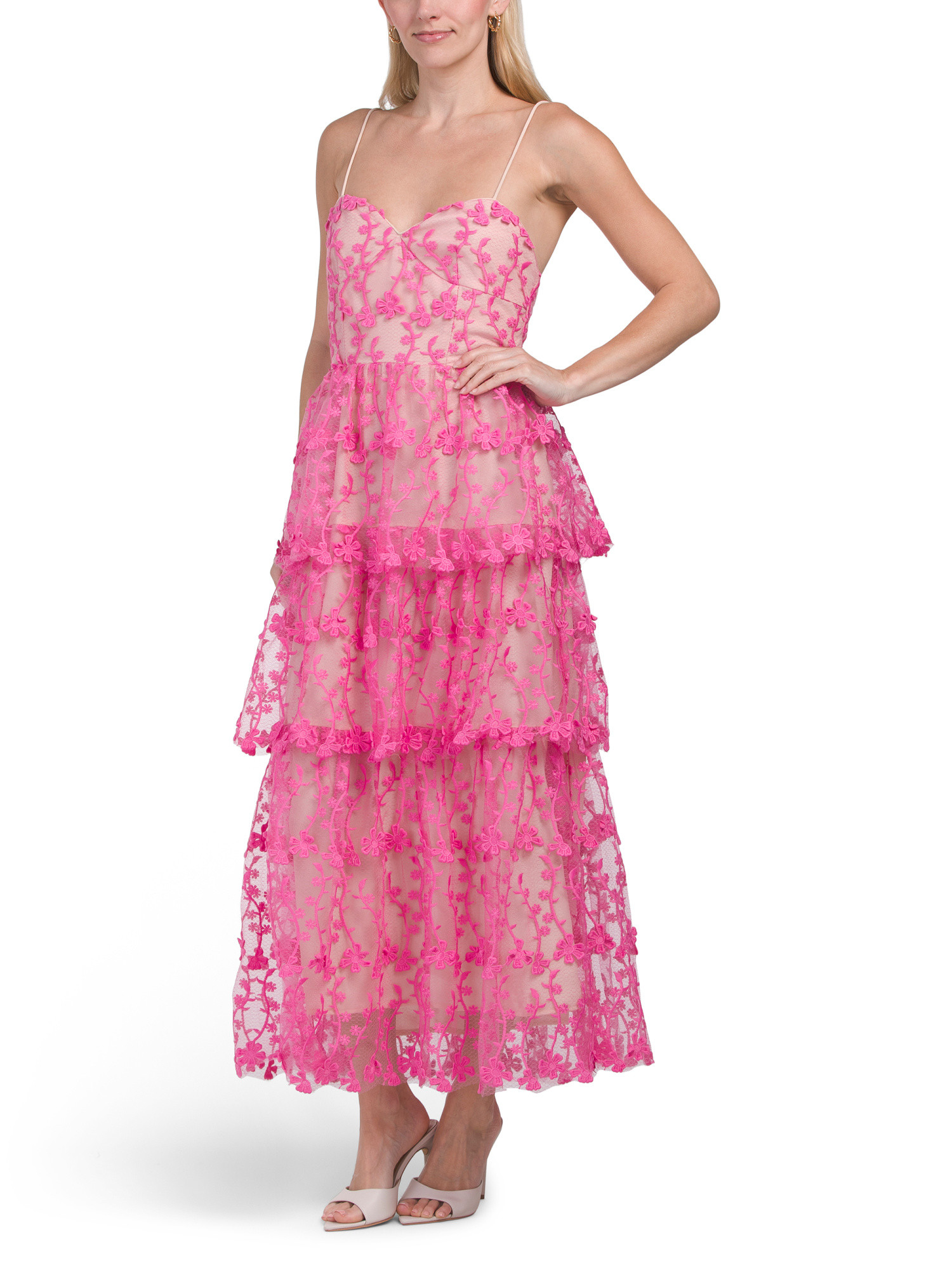 Crochet Layered Midi Dress | TJ Maxx