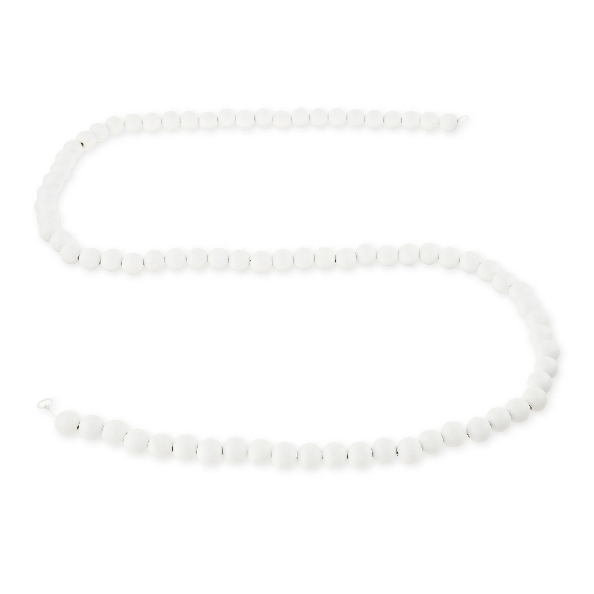 White Wood Bead Christmas Garland, 6', by Holiday Time | Walmart (US)