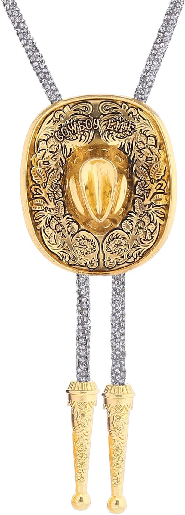 GelConnie Western Bolo Tie for Men Women Rhinestone Bolo Tie Album Tour Inspired Sparkly Neck Tie... | Amazon (US)