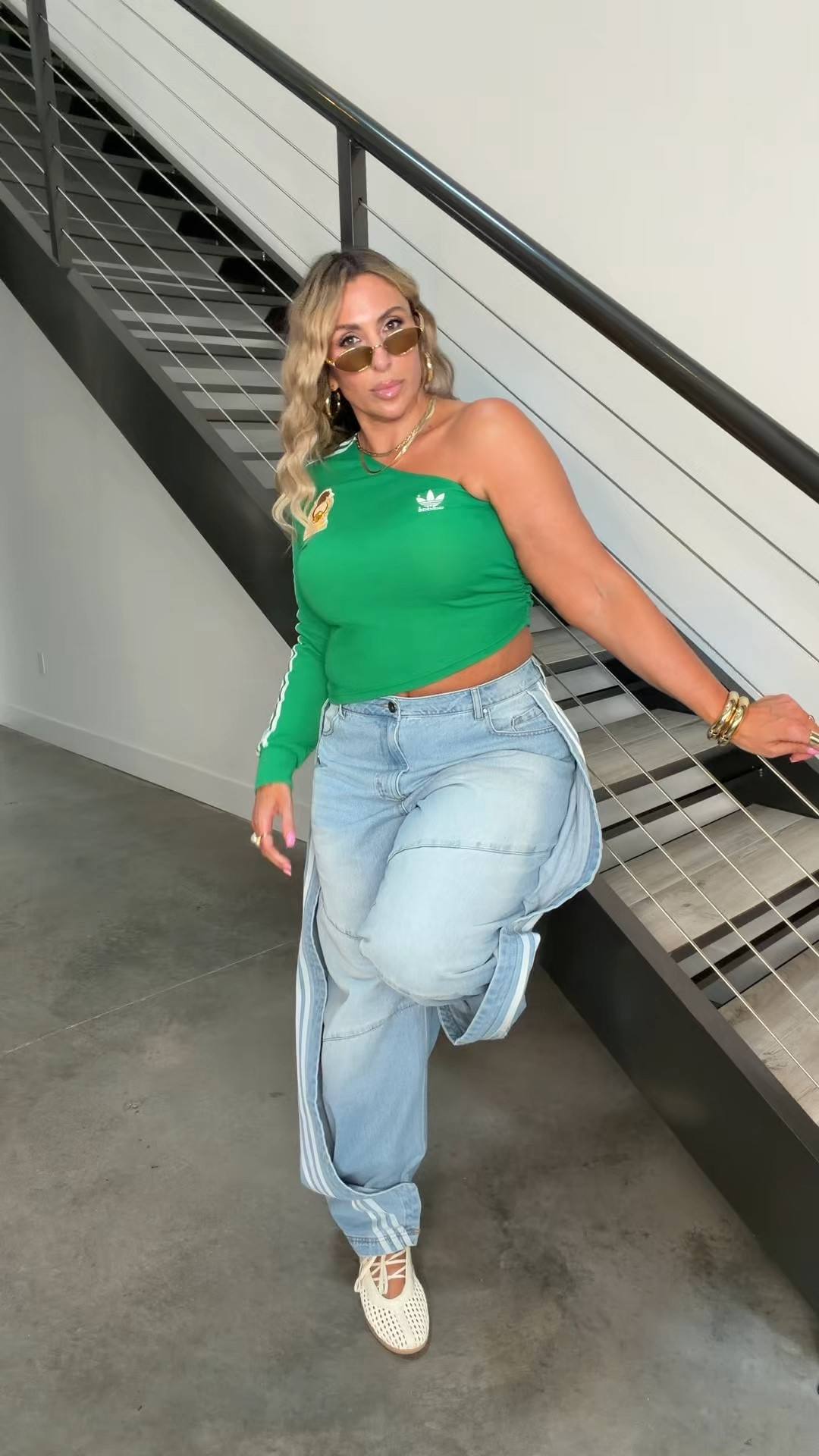 Styling inspo for the FIFA World Cup 2026™ jersey ⚽️✨ Which look is your fave? @adidas  

Mexico Green One Shoulder Jersey L

Leopard Satin Track Pants XL 


Colombia  Jersey L

Black Bubble Track Pants L

Italy men’s jersey XL tied up in the back (the fit was loose I will need a size up for a oversized fit)

Jeans can be worn snapped for a barrel fit or wide leg. Size 32/32 fits me perfectly oversized as a true size 12 in jeans. 

Lace Up  Flats (true to size and comfortable)

Linked other jersey options.


#streetwear #fifa 


#LTKMidsize #LTKActive

#LTKOver40 #LTKootd #LTKFestival