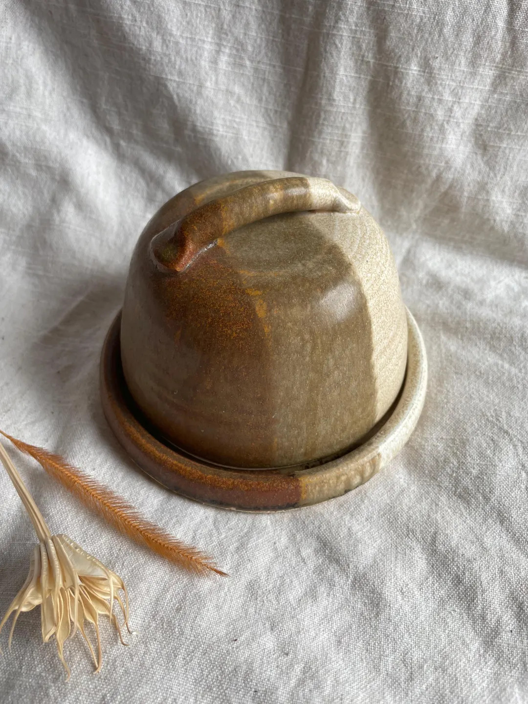 Sandstorm Ceramic Butter Dish, Handmade Butter Cellar, Hand Thrown Butter Dishes. as Seen on the ... | Etsy (US)