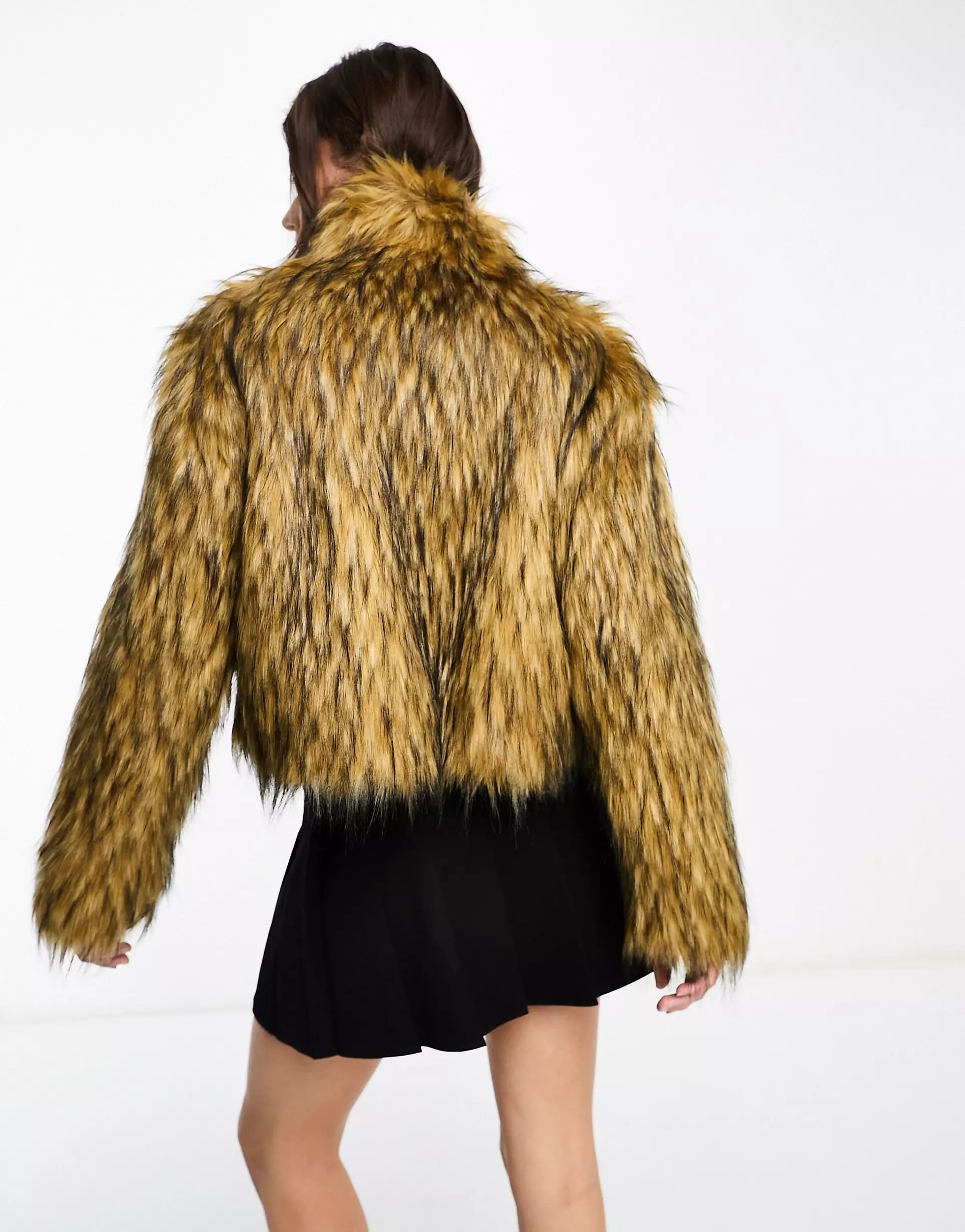 Reclaimed Vintage cropped faux fur jacket | ASOS (Global)